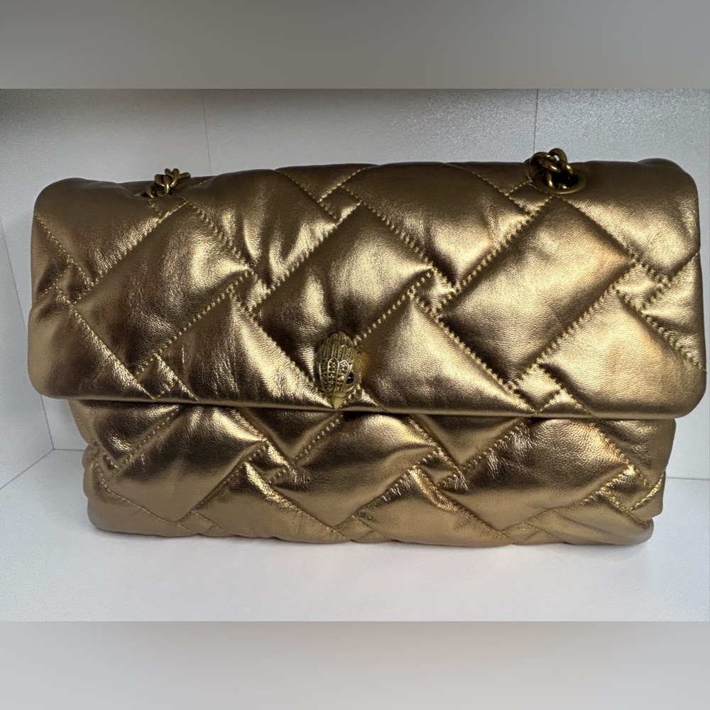 Kurt Geiger XXL Soft Quilted Leather Shoulder Bag (GOLD)